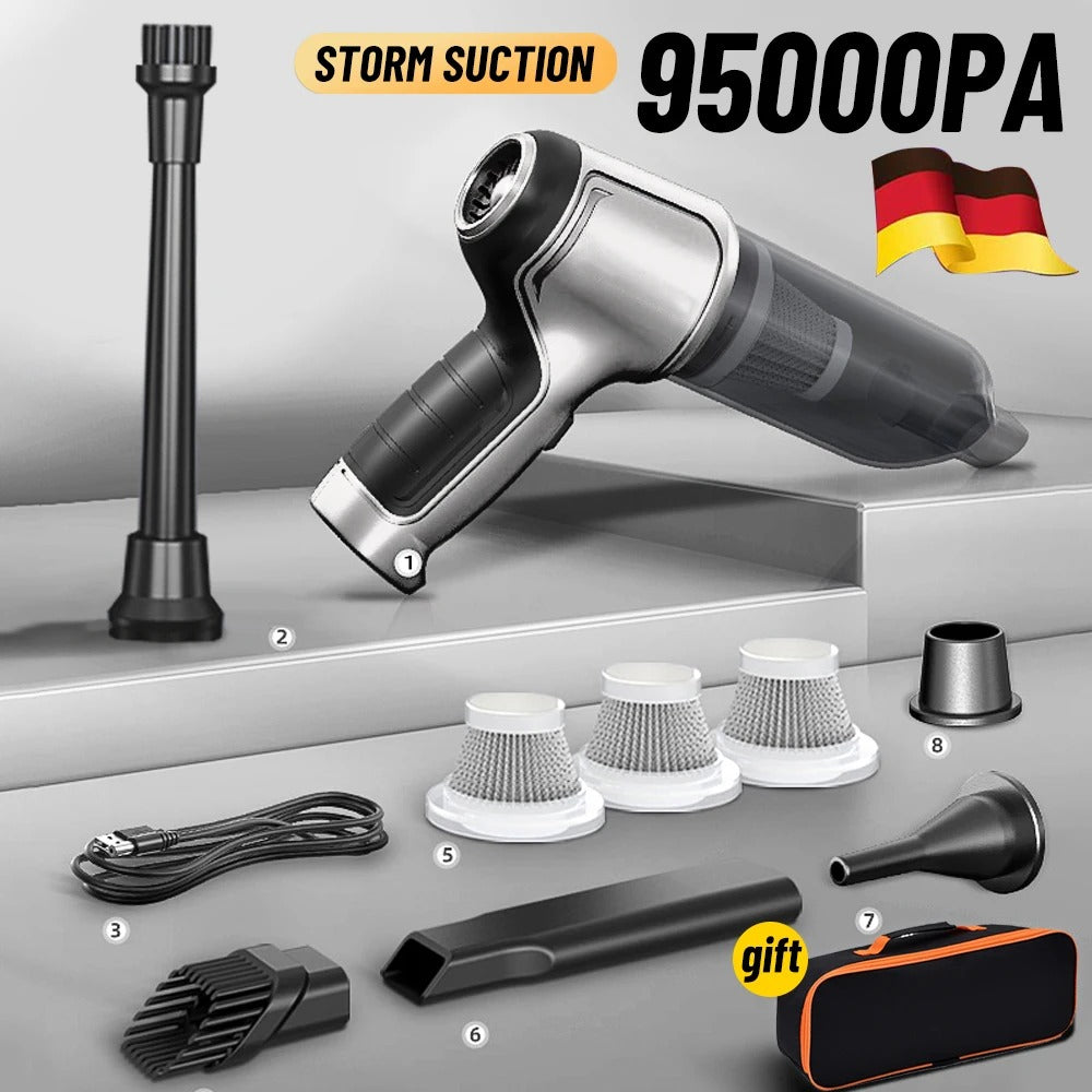 Cordless Car Vacuum Cleaner with 95000Pa Suction Power