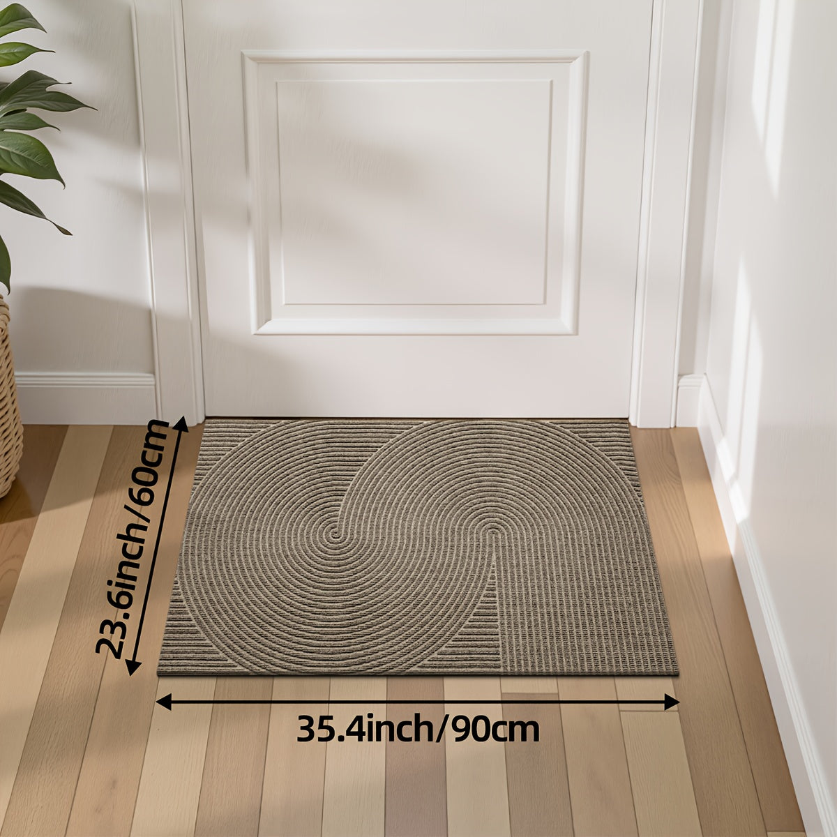 Non-Slip Geometric Entryway Rug for Indoor and Outdoor Use