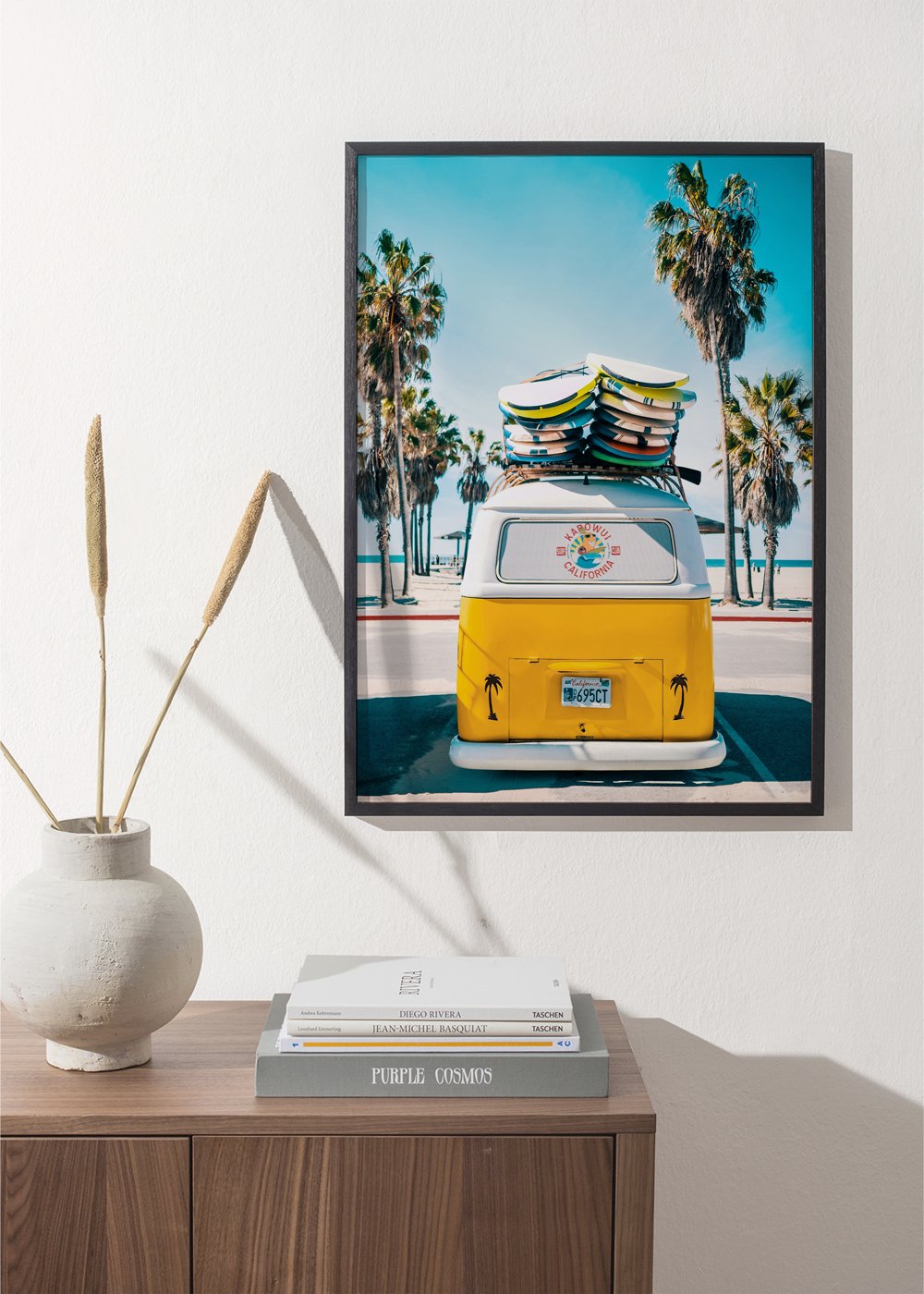 Van Life in Yellow Surf Art Poster