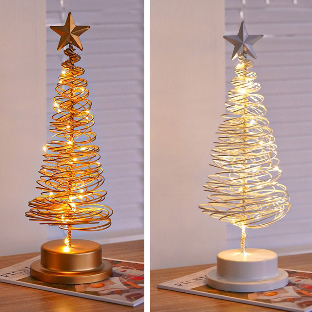 LED Table Lamp with Metal Tree Design and Warm White Lights