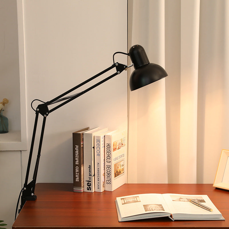 Modern Minimalist Retractable Table Lamp with Clip and Long Arm