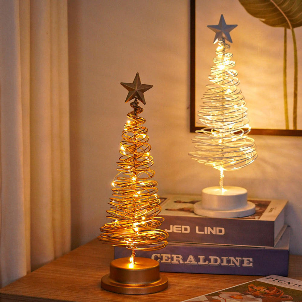 LED Table Lamp with Metal Tree Design and Warm White Lights