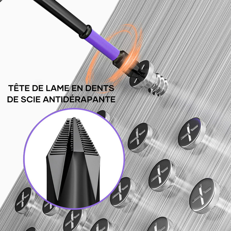 Shock-Resistant Non-Slip Screwdriver Bit Set