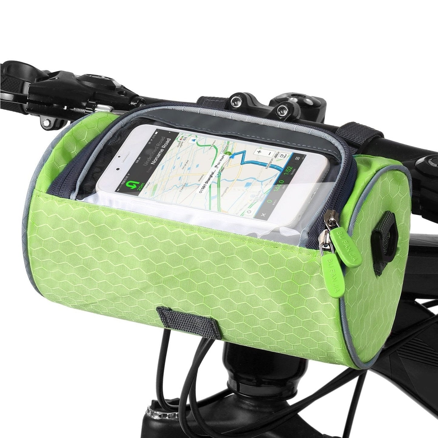 Water-Resistant Bicycle Handlebar Bag with Smartphone Holder