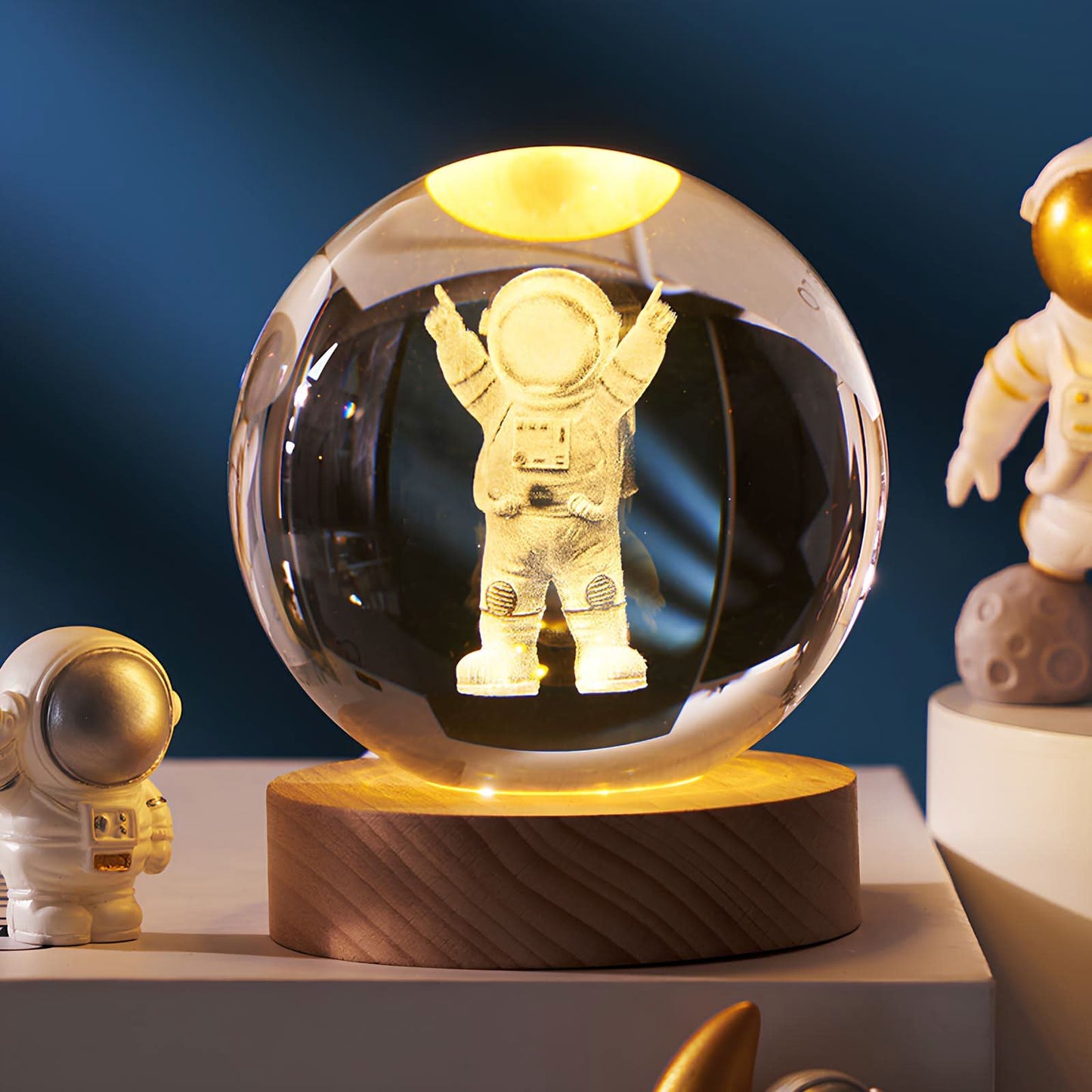 Luminous Crystal Sphere LED Night Light