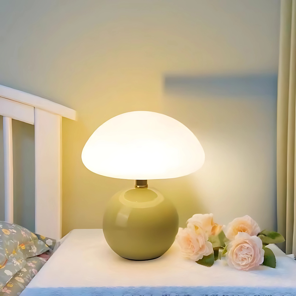 Modern Ceramic LED Table Lamp with Adjustable Warm Light