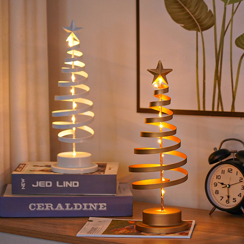 LED Table Lamp with Metal Tree Design and Warm White Lights