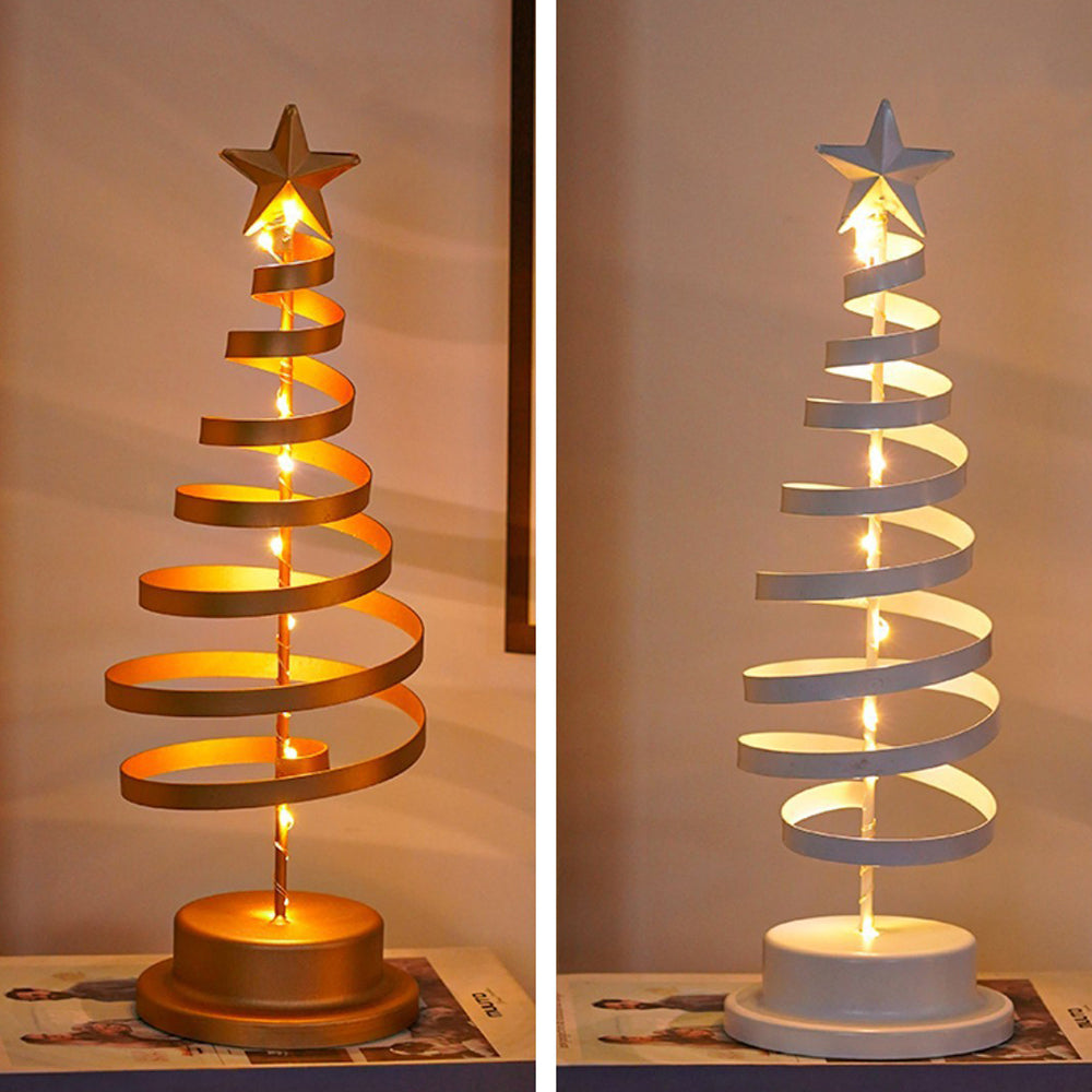 LED Table Lamp with Metal Tree Design and Warm White Lights