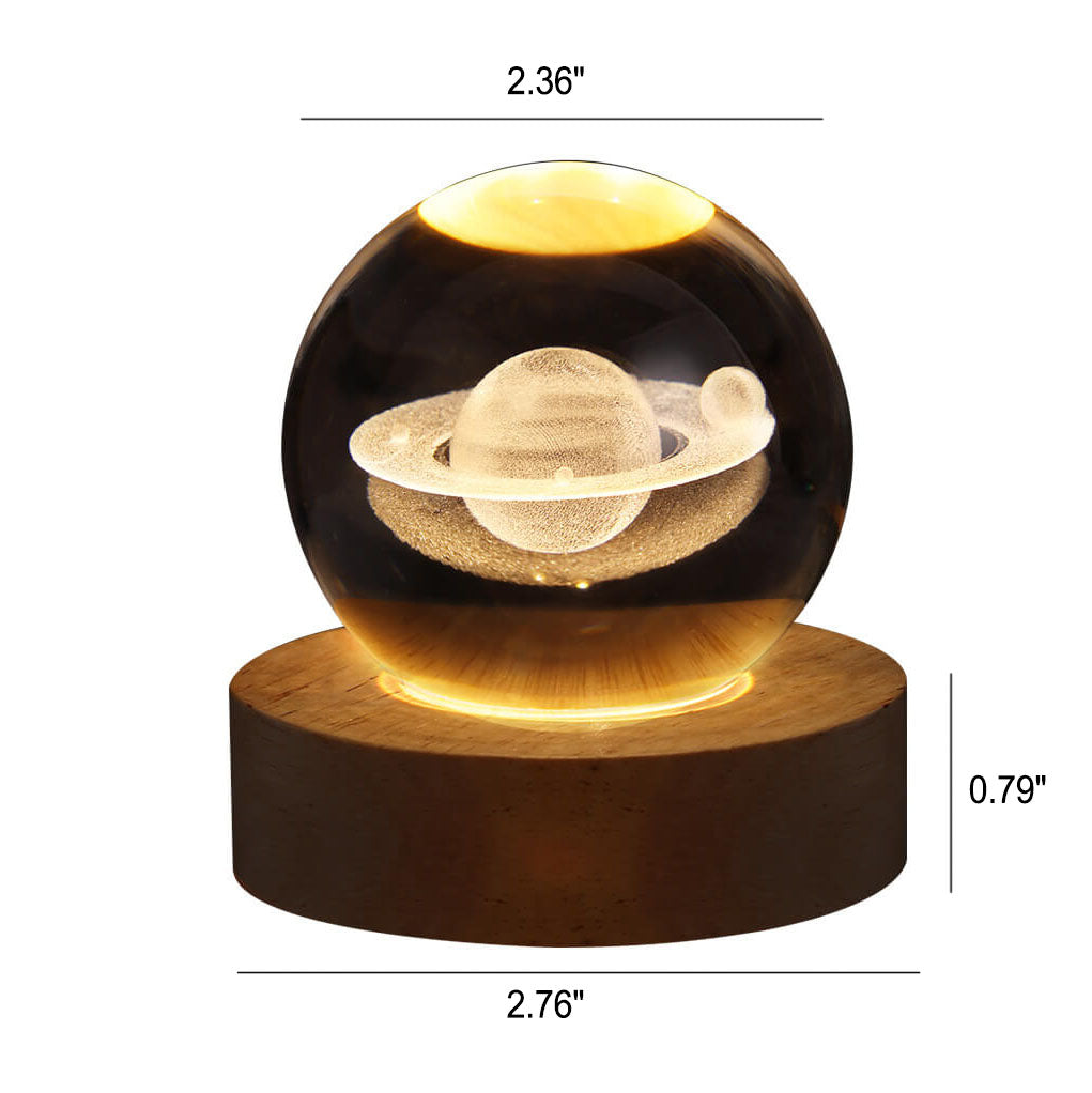Crystal Star System USB LED Night Light Table Lamp