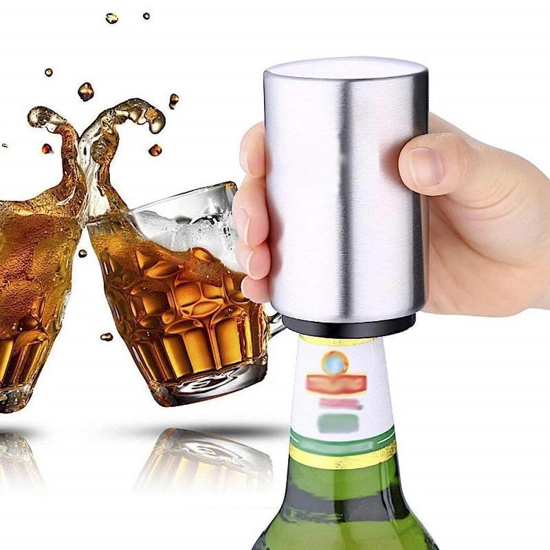 Automatic Magnetic Bottle Opener with Crown Cap Collector