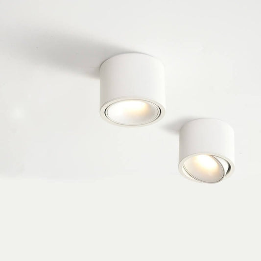 Adjustable Minimalist LED Recessed Ceiling Light in Black or White