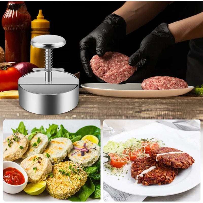 Manual Stainless Steel Meat Press for Hamburger Patties