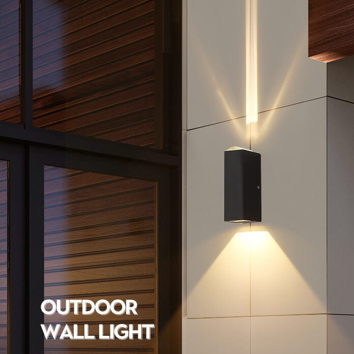 Modern Waterproof LED Outdoor Wall Sconce with Adjustable Base