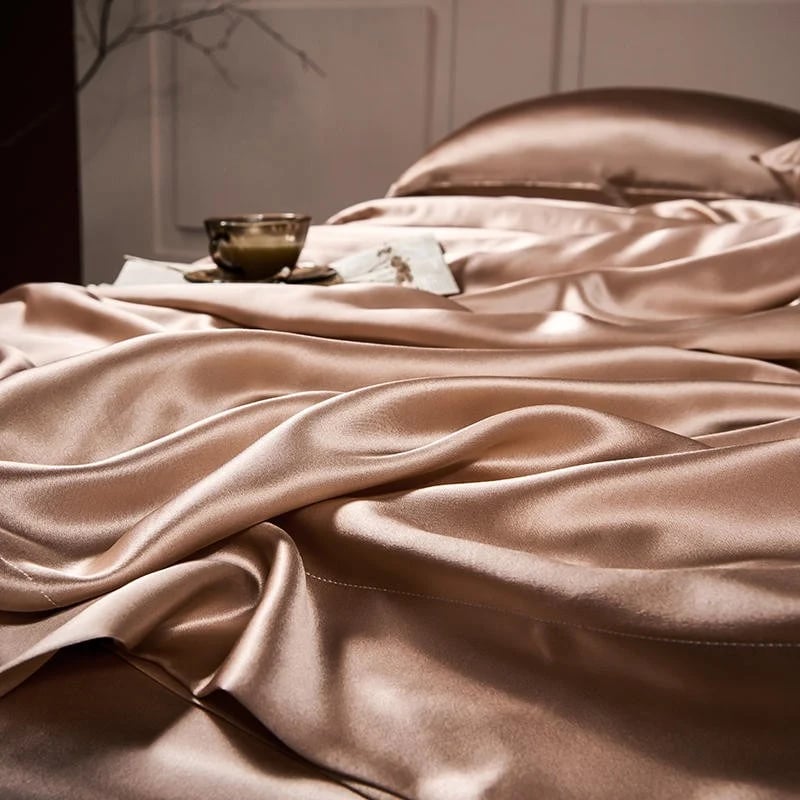 Pure Mulberry Silk Bedding Set - 25 Momme Luxury 4 Piece