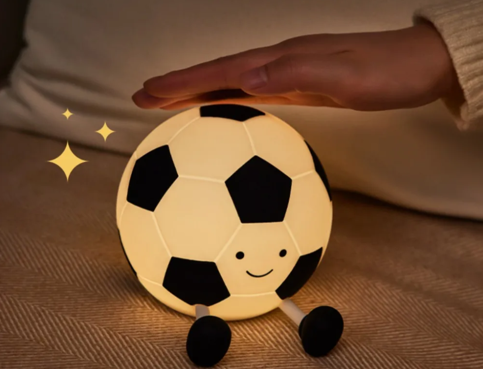 Rechargeable Soccer Ball Night Light with Dimmable LED