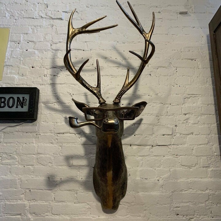 Animal Head Wall Decor - Hand-Painted Deer, Fox, Rabbit, Mole, Bear