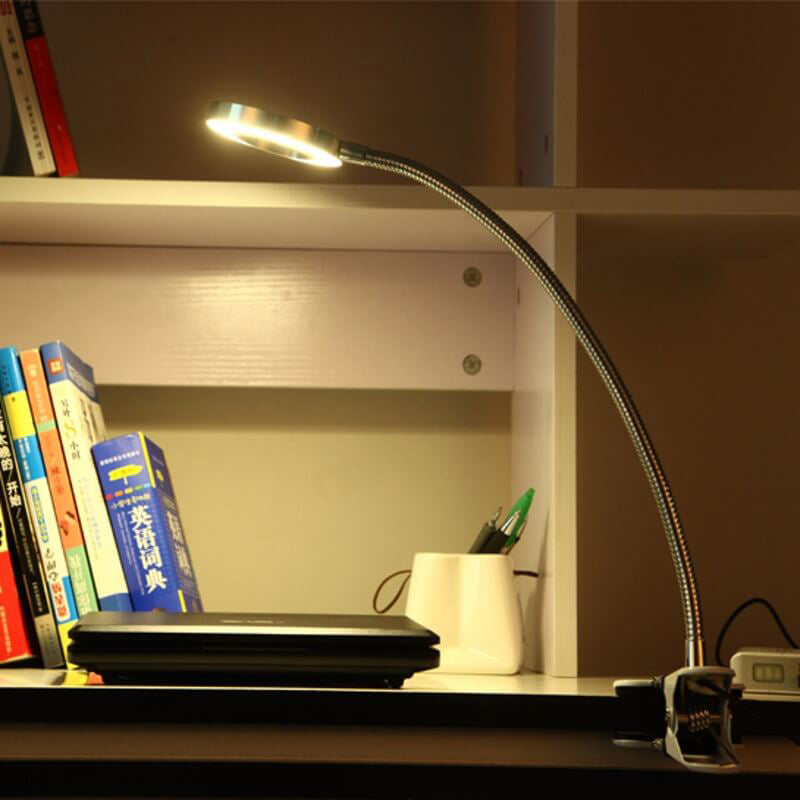USB Metal LED Clip Desk Lamp for Reading and Work