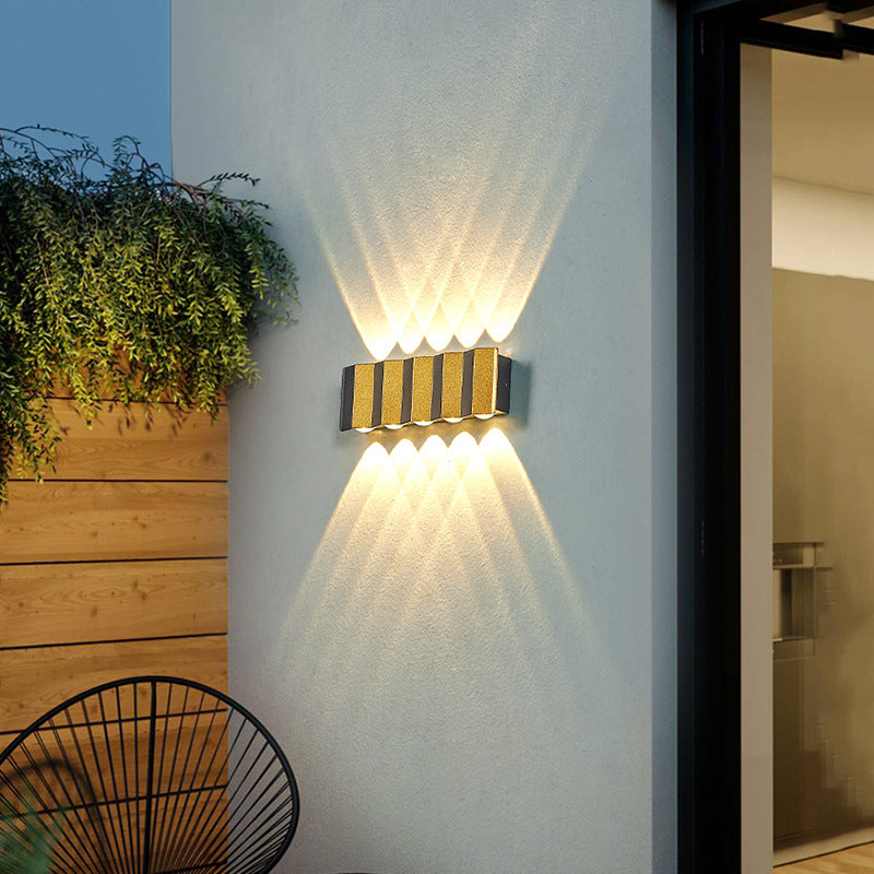 Modern Gold Aluminum Outdoor LED Wall Light