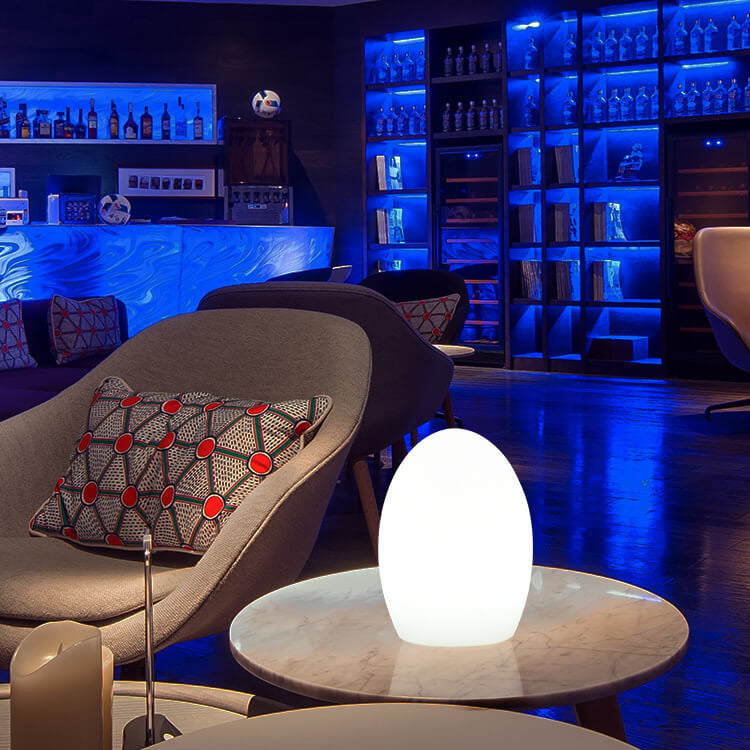 RGB Egg-shaped LED Table Lamp - Contemporary ABS Design