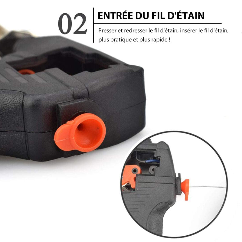 60W Quick Heating Soldering Iron with Replaceable Tips and Safety Features