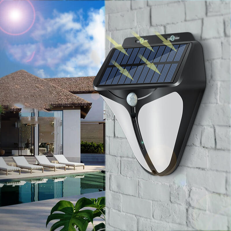 Solar Outdoor Waterproof LED Wall Light with Body Sensor