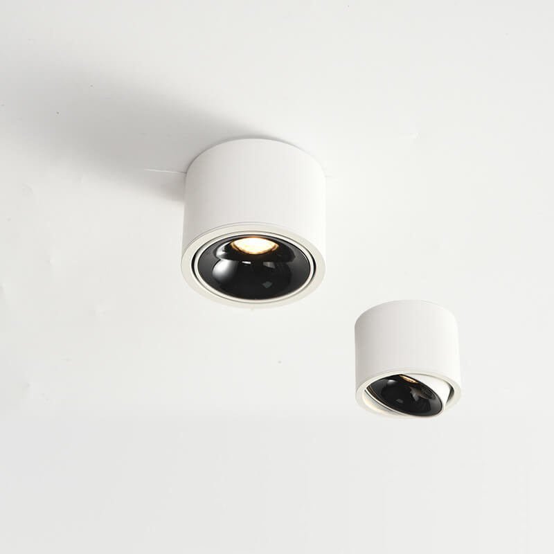 Adjustable Minimalist LED Recessed Ceiling Light in Black or White