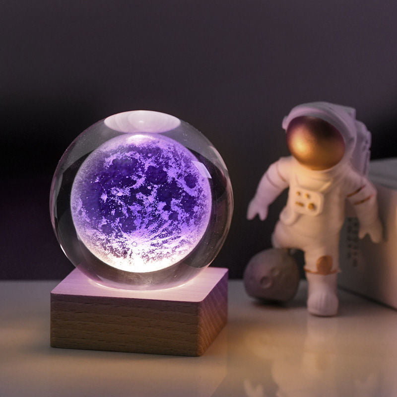 3D Galaxy Crystal Ball Night Light