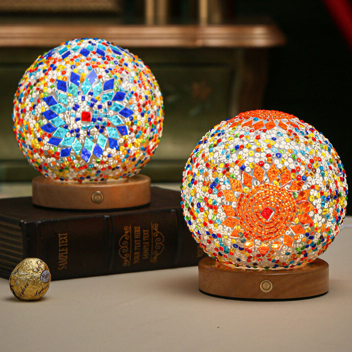Modern Bohemian Table Lamp with USB Charging and LED Light