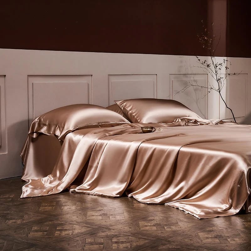 Pure Mulberry Silk Bedding Set - 25 Momme Luxury 4 Piece