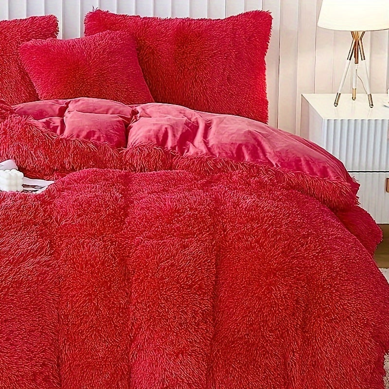 Ultra Soft Plush Duvet Cover Set with Zipper Closure