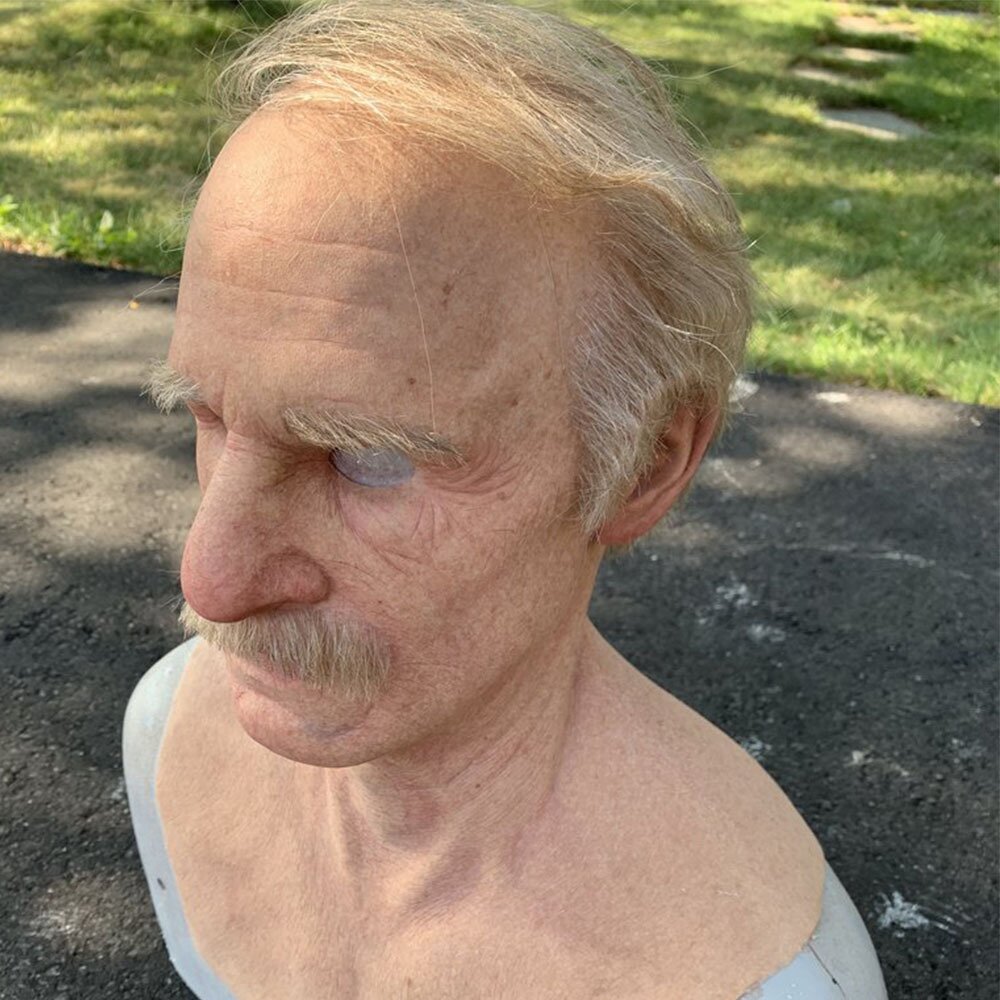 Realistic Old Man Latex Halloween Mask for Adults