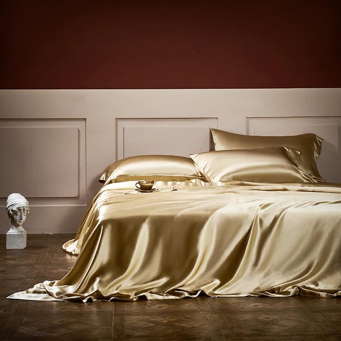 Pure Mulberry Silk Bedding Set - 25 Momme Luxury 4 Piece