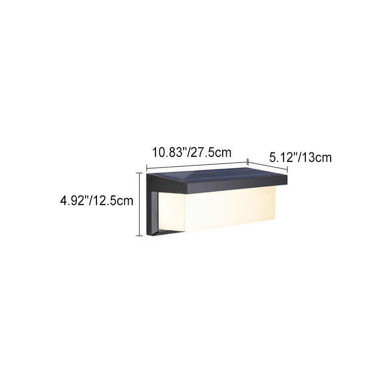 Modern Minimalist Solar LED Outdoor Wall Light
