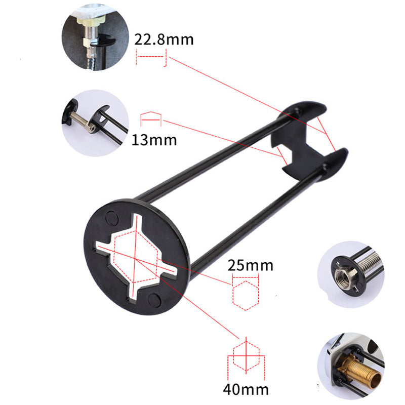 Compact Four-Point Wrench for Tight Spaces