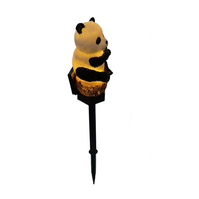Solar Resin Panda Outdoor Waterproof Patio Light