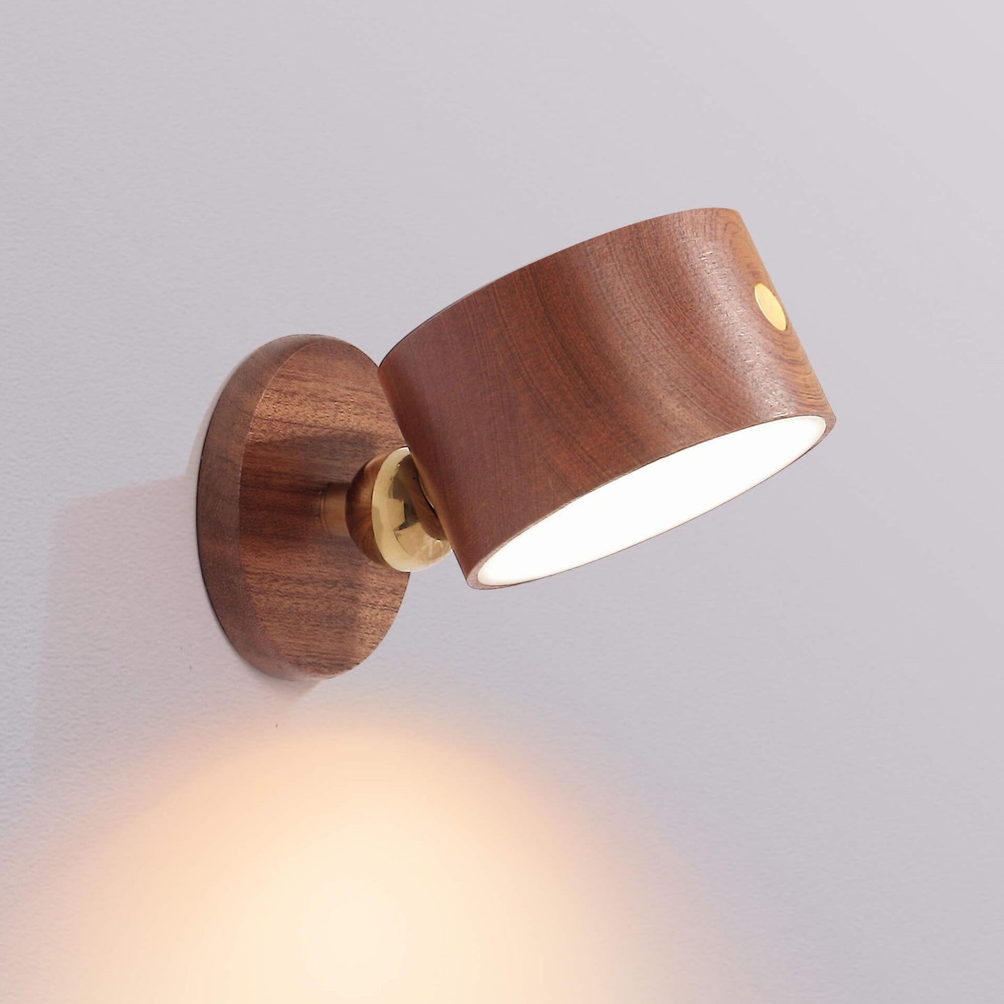 Wood USB Rechargeable Touch Magnet LED Wall Sconce Lamp