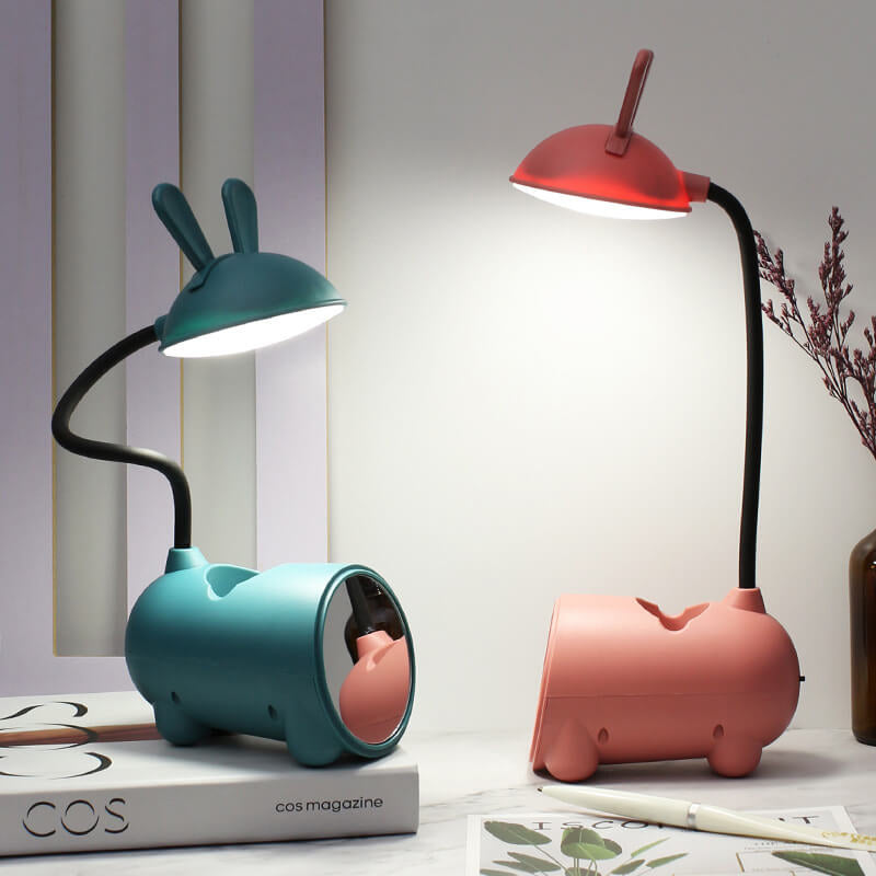 Cute LED Desk Lamp with Pen Holder and USB Connection