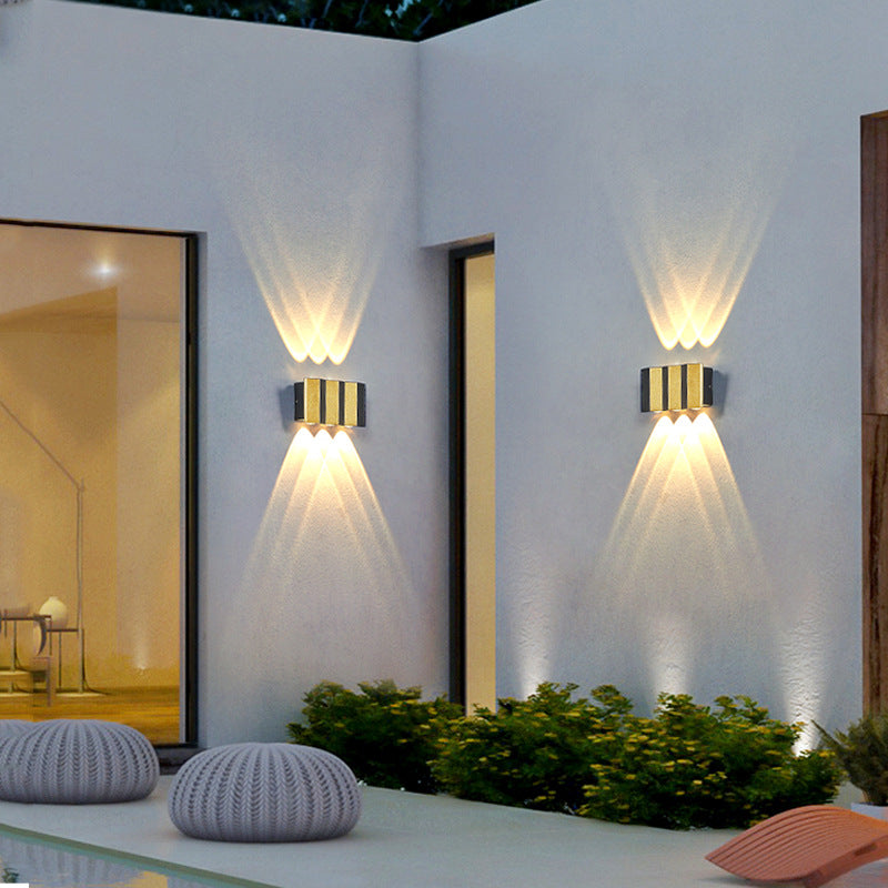 Modern Gold Aluminum Outdoor LED Wall Light