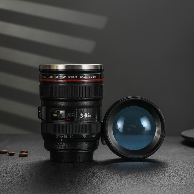 Camera Lens Coffee Mug Insulated Travel Cup for Photographers