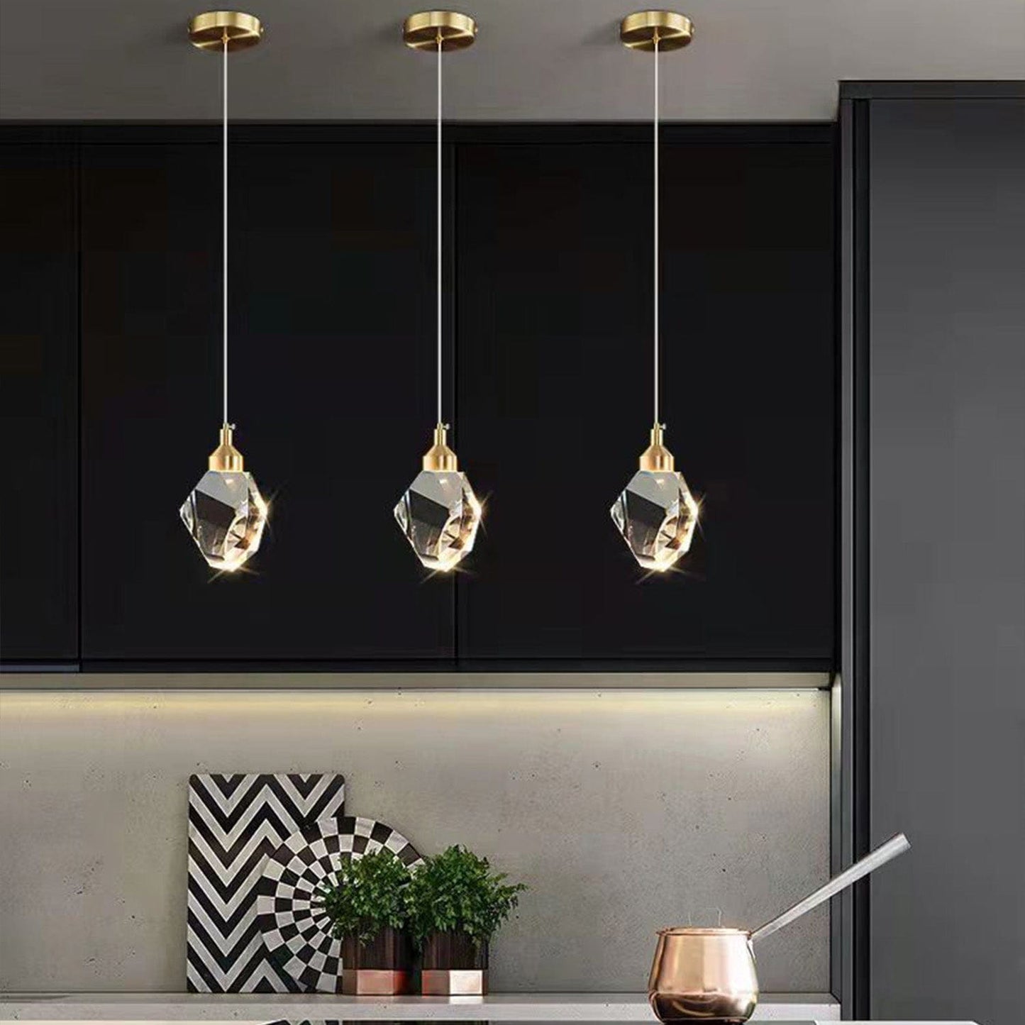 Contemporary Adjustable LED Pendant Light with Metal and Acrylic Design