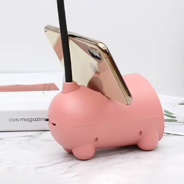 Cute LED Desk Lamp with Pen Holder and USB Connection