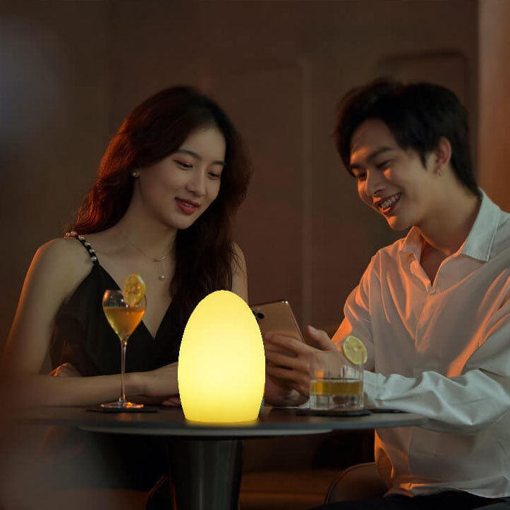 RGB Egg-shaped LED Table Lamp - Contemporary ABS Design