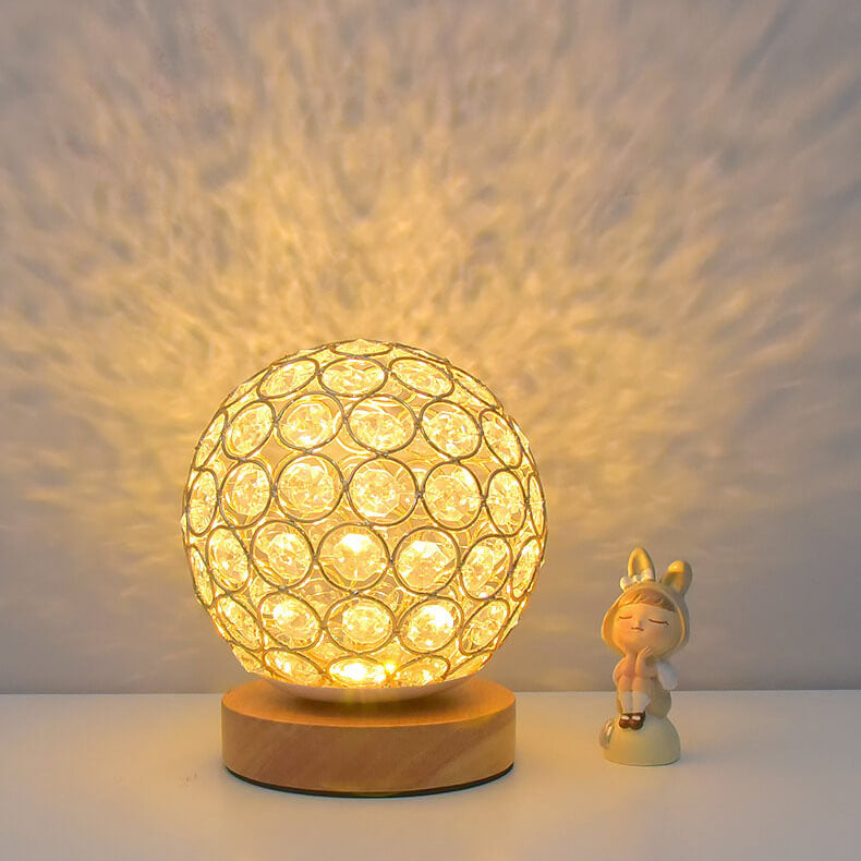 Rechargeable Round LED Night Light Table Lamp