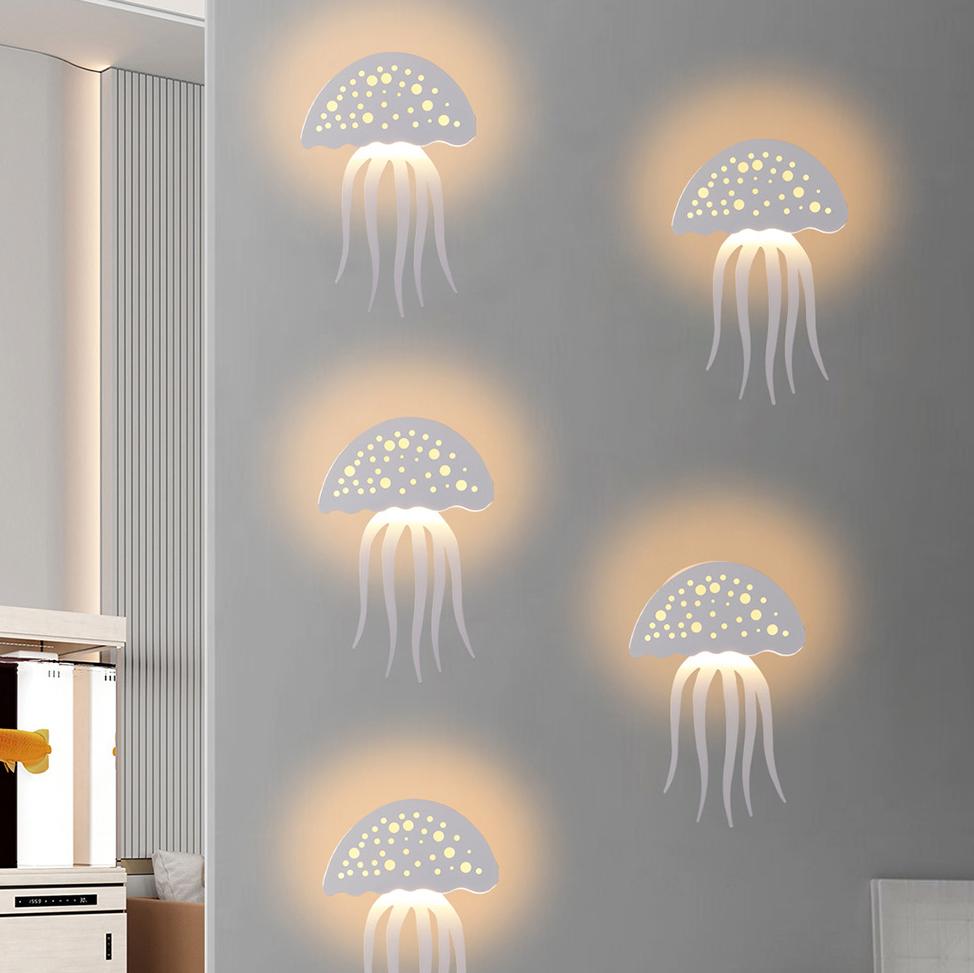 Modern LED Jellyfish Wall Light - Sculptural Design