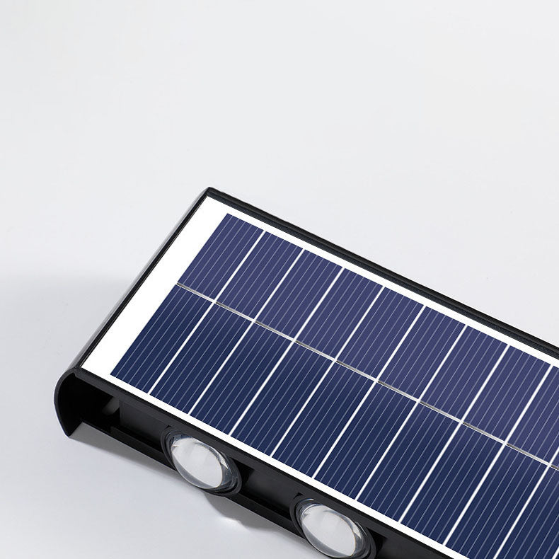 Solar Waterproof LED Wall Light - Modern Minimalist Rectangular Design for Outdoor Use
