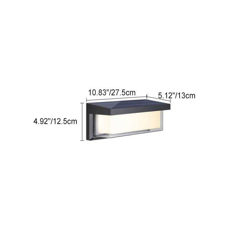 Modern Minimalist Solar LED Outdoor Wall Light