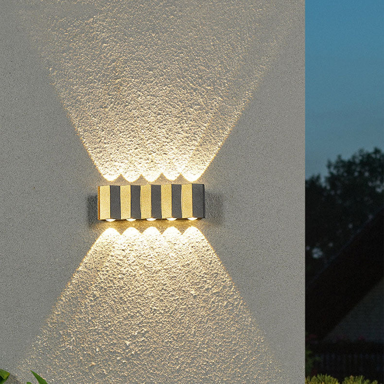 Modern Gold Aluminum Outdoor LED Wall Light