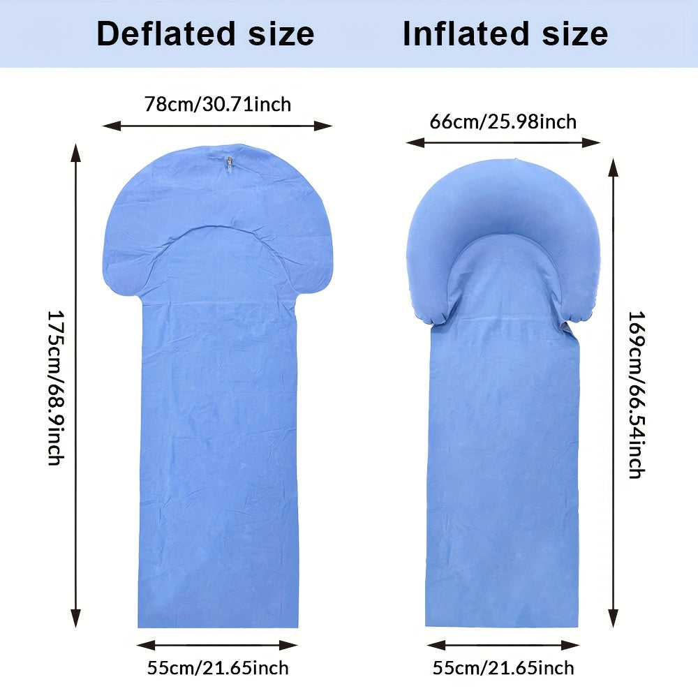 Inflatable Beach Mat with Pillow for Camping and Lounging