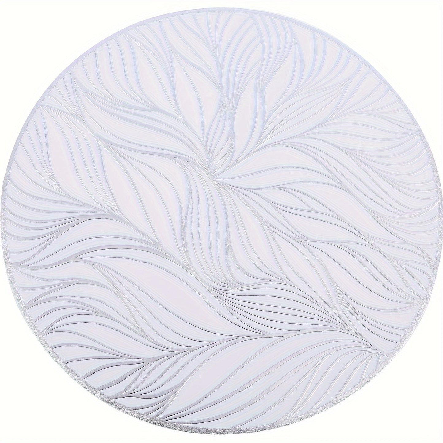 Round Heat-Resistant PVC Placemats with Gold Foil Design
