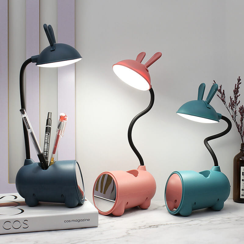 Cute LED Desk Lamp with Pen Holder and USB Connection